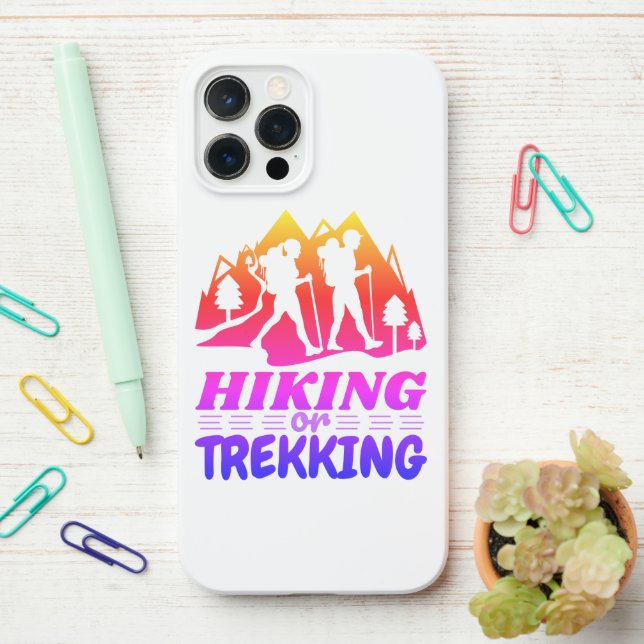 Funda Para iPhone Senderismo o senderismo (En el escritorio)