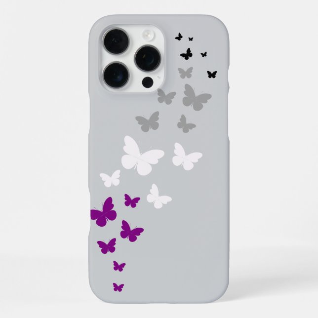 Funda Para iPhone Sendero de Mariposas del Orgullo Asexual (Reverso )