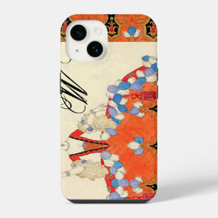 FUNDA PARA iPhone 14 SEÑORA NARANJA DISEÑADORA DE VESTUARIO DE MODA DEC