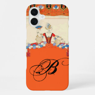 FUNDA PARA iPhone 16 PLUS SEÑORA NARANJA DISEÑADORA DE VESTUARIO DE MODA MON