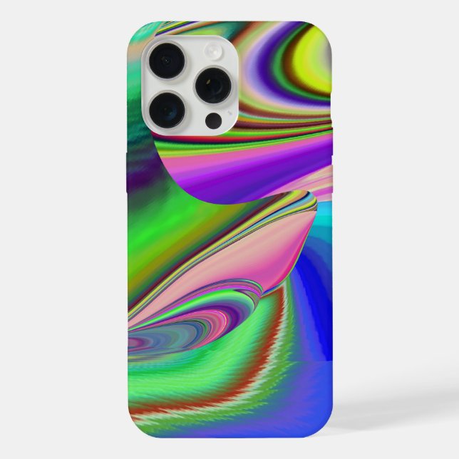 Funda Para iPhone Sensación veraniega , Arte de arcoíris 3D abstract (Reverso )