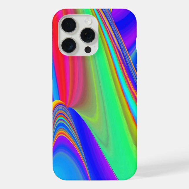 Funda Para iPhone Sentimiento de verano, Arte de arcoíris 3D abstrac (Reverso )
