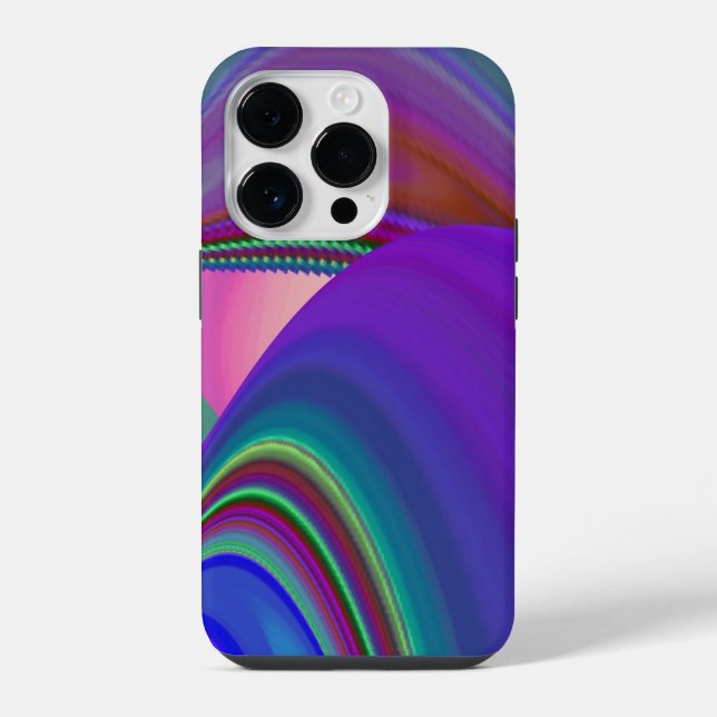 Funda Para iPhone Sentimiento de verano, Arte de arcoíris 3D abstrac (Reverso )