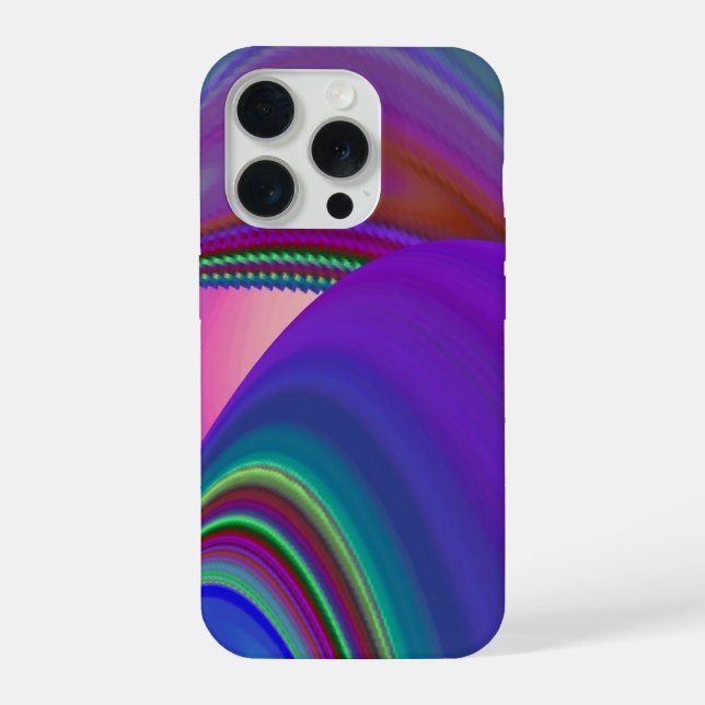 Funda Para iPhone Sentimiento de verano, Arte de arcoíris 3D abstrac (Reverso )