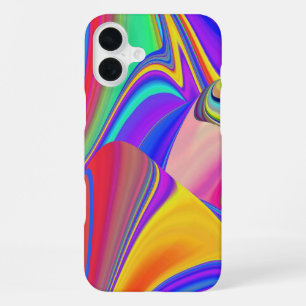 Funda Para iPhone 16 Plus Sentimiento de verano, Arte de arcoíris 3D abstrac