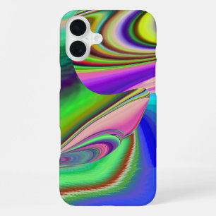 Funda Para iPhone 16 Plus Sentimiento de verano, Arte de arcoíris 3D abstrac