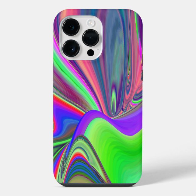 Funda Para iPhone Sentimiento de verano, Arte de arcoíris 3D abstrac (Reverso )