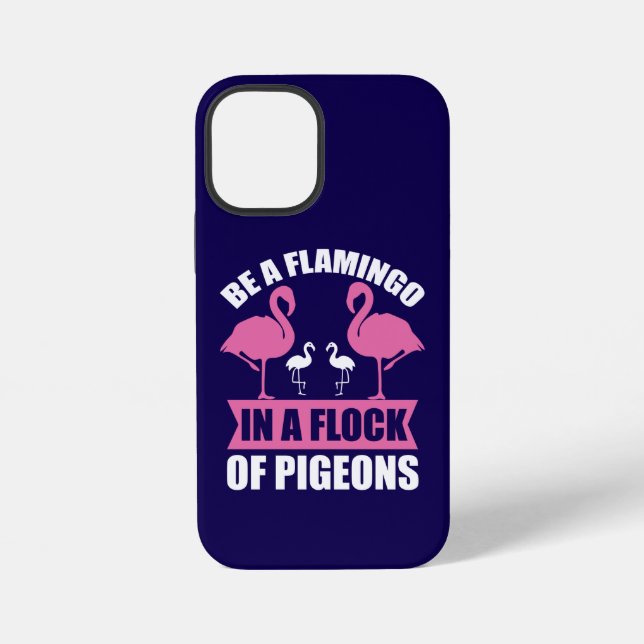 Funda Para iPhone Ser Un Flamenco En Una Bandada De Palomas (Reverso )