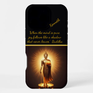 Funda Para iPhone 16 Pro Max Serena sabiduría del Buda dorado,