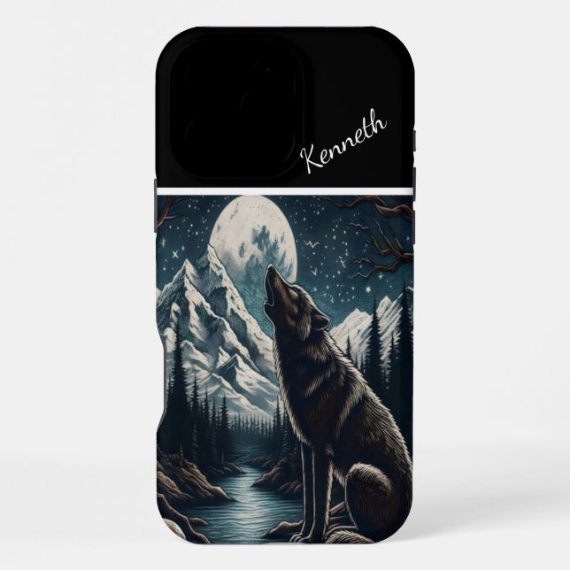 Funda Para iPhone Serenade de Wolf's Moonlight (Reverso )
