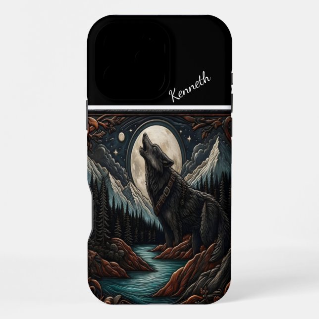 Funda Para iPhone Serenade de Wolf's Moonlight (Reverso )