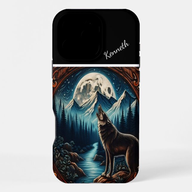 Funda Para iPhone Serenade de Wolf's Moonlight (Reverso )
