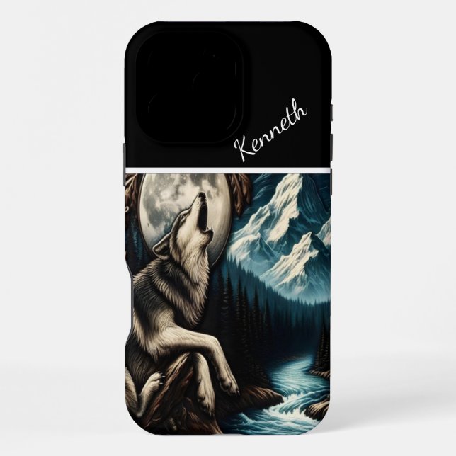 Funda Para iPhone Serenade de Wolf's Moonlight (Reverso )