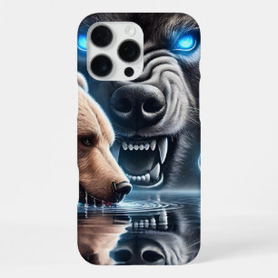 Funda Para iPhone 16 Pro Max Serene Bear y la silueta dominante del oso