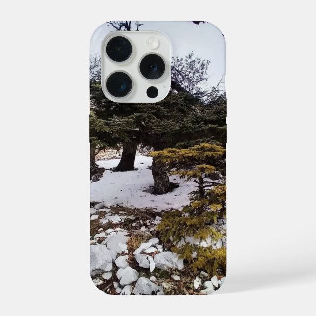 Funda Para iPhone Serenidad Invernal en el Bosque (Reverso )