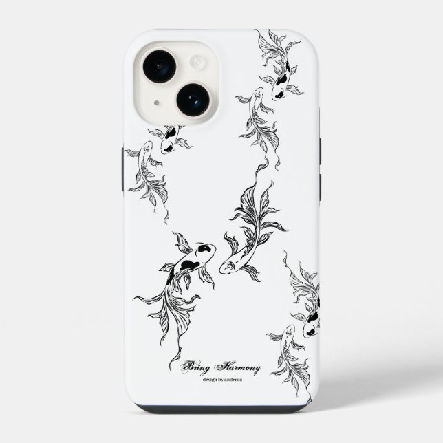 Funda Para iPhone Serenity Koi Art (Reverso )