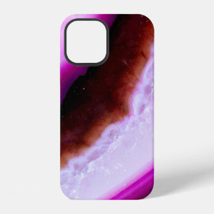Funda Para iPhone 12 Serie de piedras preciosas Ágata Púrpura con Cuarz