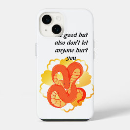 Funda Para iPhone 14 Serpiente roja en una flor dorada" | Único y lujos