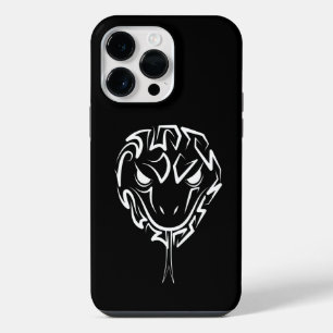 Funda Para iPhone 14 Pro Max Serpiente Tribal Negra y Blanca