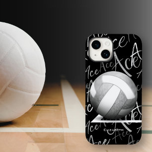 Funda Para iPhone 14 servicio de as ace de una chica gris con patrón de