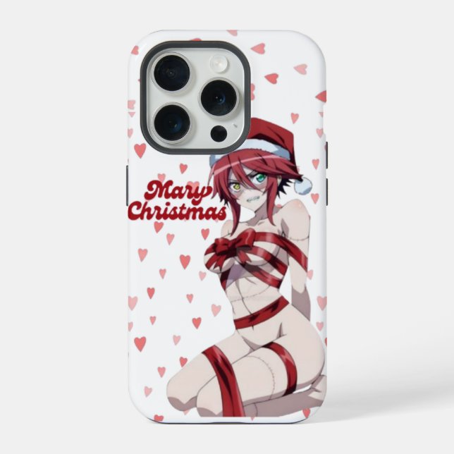 Funda Para iPhone Sexy Santa Marry Cristmas Wrapped Anime Girl (Reverso )