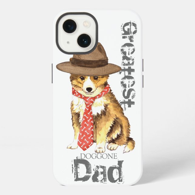 Funda Para iPhone Sheltie Dad (Reverso )