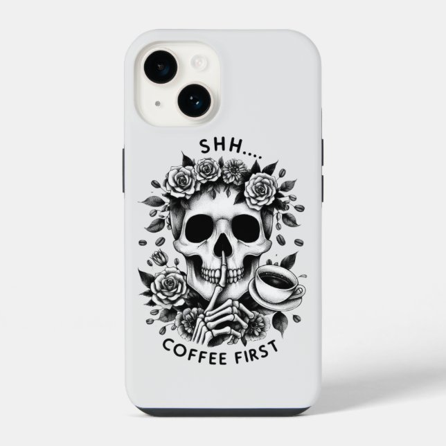 Funda Para iPhone Shhh...Café Primero (Reverso )
