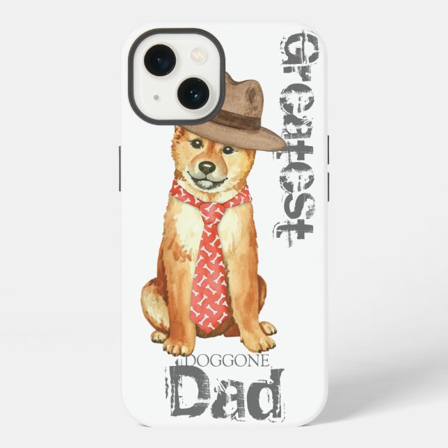 Funda Para iPhone Shiba Inu Dad (Reverso )