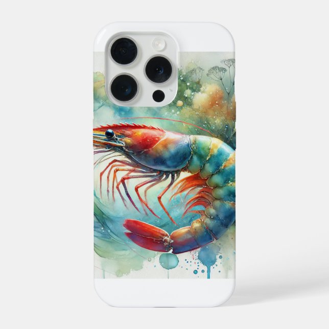 Funda Para iPhone Shrimp in light 040924AREF128 - Watercolor (Reverso )