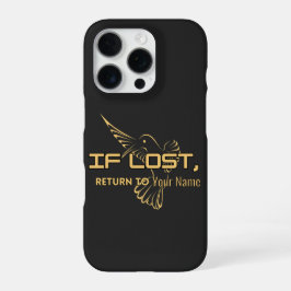 Funda Para iPhone 16 Pro Si se pierde, devuélvase a – Nombre personalizado