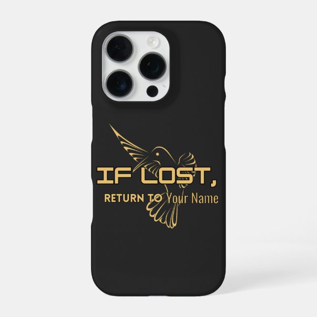 Funda Para iPhone Si se pierde, devuélvase a – Nombre personalizado  (Reverso)