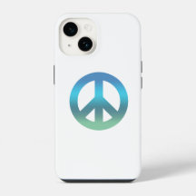 Signo de paz océano arcoiris azul