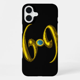 Funda Para iPhone 16 Plus SIGNO ZODIACAL CÁNCER EN ORO, Piedra preciosa Opal
