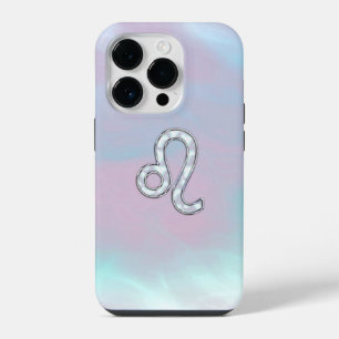 Funda Para iPhone 14 Pro Signo zodiacal de Leo en estilo Nácar Pastel