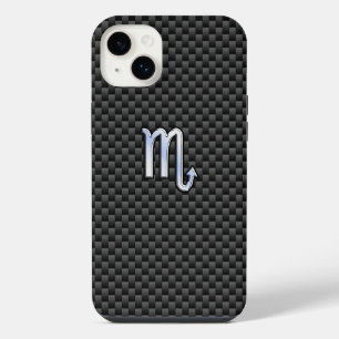 Funda Para iPhone 14 Plus Signo zodiacal Escorpio en fibra de carbono