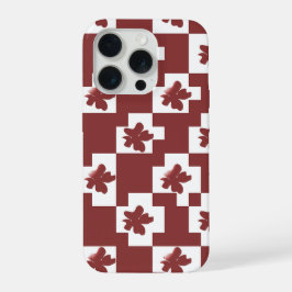 Silhueta de flores em padrão.