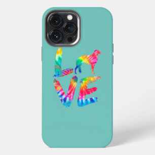 Funda Para iPhone 13 Pro Max Silken Windhound Tie Dye Love Dog Mom Dad 