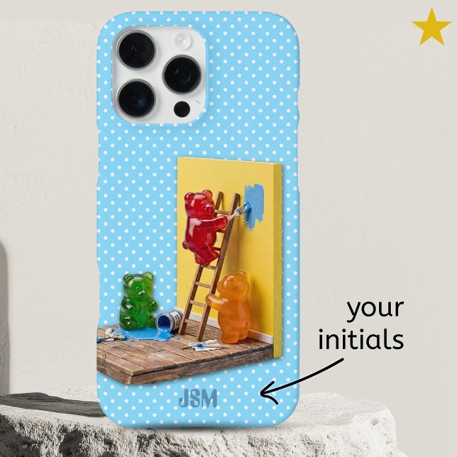 Funda Para iPhone Silly Gummy Bears Painting Custom Name  (Subido por el creador)