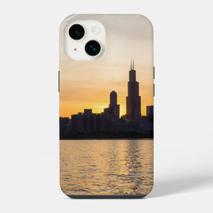 Funda Para iPhone 14 Silueta del atardecer de la Torre Willis