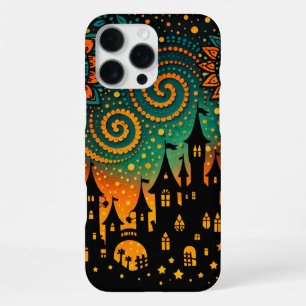 Funda Para iPhone 16 Pro Max Silueta del Castillo de la Noche Mística