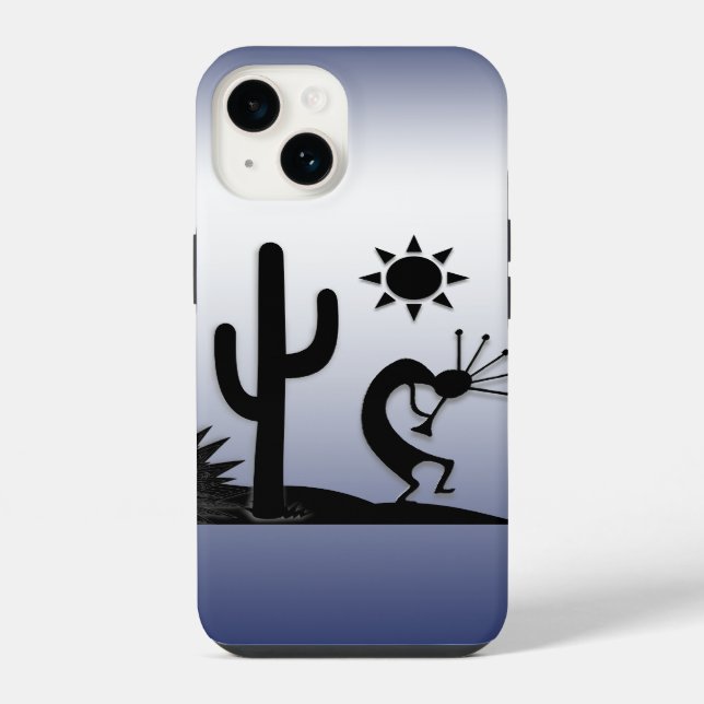 Funda Para iPhone Silueta Kokopelli (Reverso )
