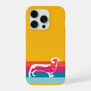 Silueta Retro de Dachshund – Arte Canino Pop Color