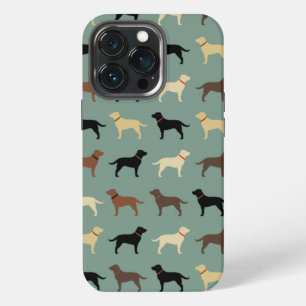 Funda Para iPhone 13 Pro Siluetas de perro Labrador Retriever Patrón Labs