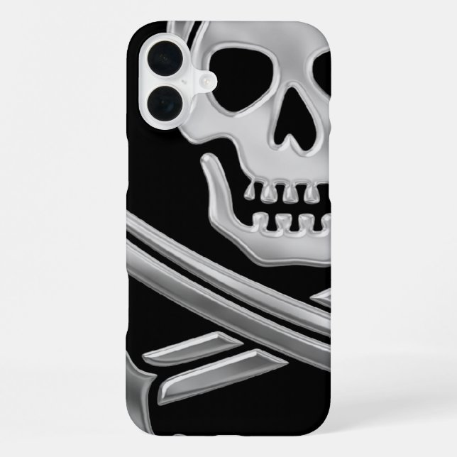 Funda Para iPhone Silver Jolly Roger (Reverso )