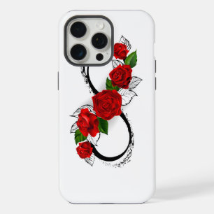 Símbolo de infinito con rosas rojas