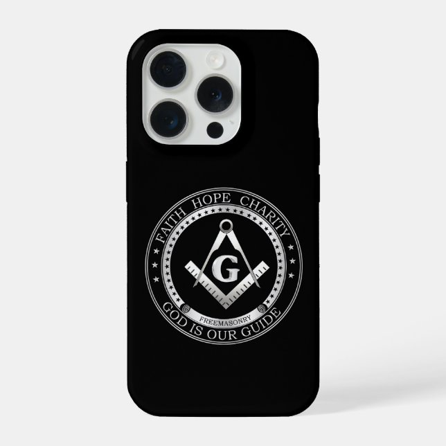 Funda Para iPhone símbolo de la masonería (Reverso )