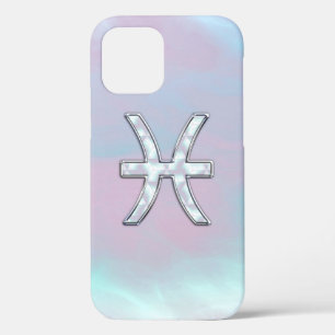 Funda Para iPhone 12 Símbolo del Zodíaco Piscis Nacar