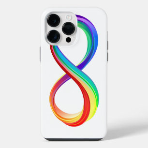 Funda Para iPhone 14 Pro Max Símbolo infinito arcoiris en capas