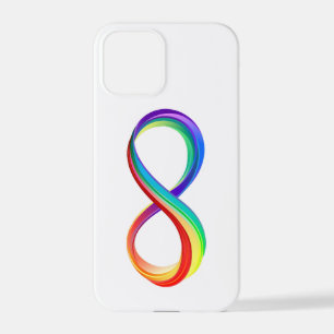 Funda Para iPhone 12 Pro Símbolo infinito arcoiris en capas