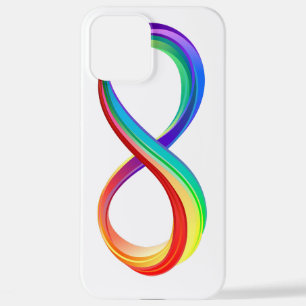 Funda Para iPhone 12 Pro Max Símbolo infinito arcoiris en capas